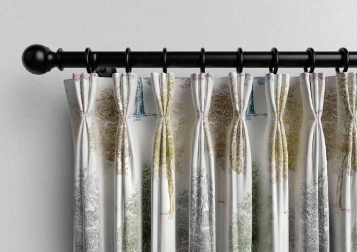 Vintage Tree Velvet, Multi - Made to Measure Curtains - Image 11